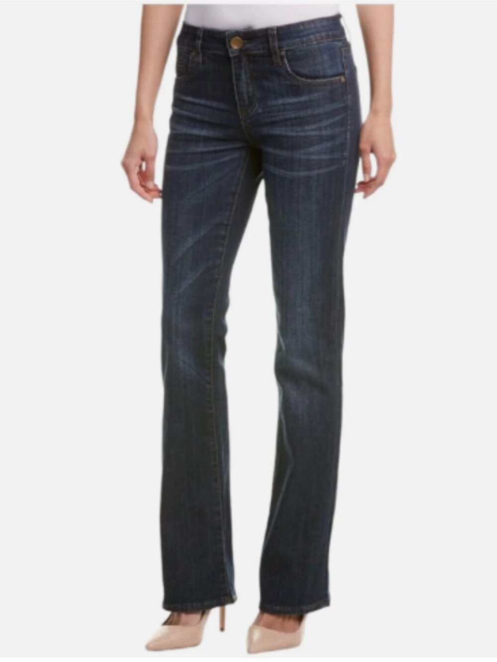 KUT from the Kloth Natalie High-Rise Bootcut Jeans, Dark/Monument Wash - Size 2